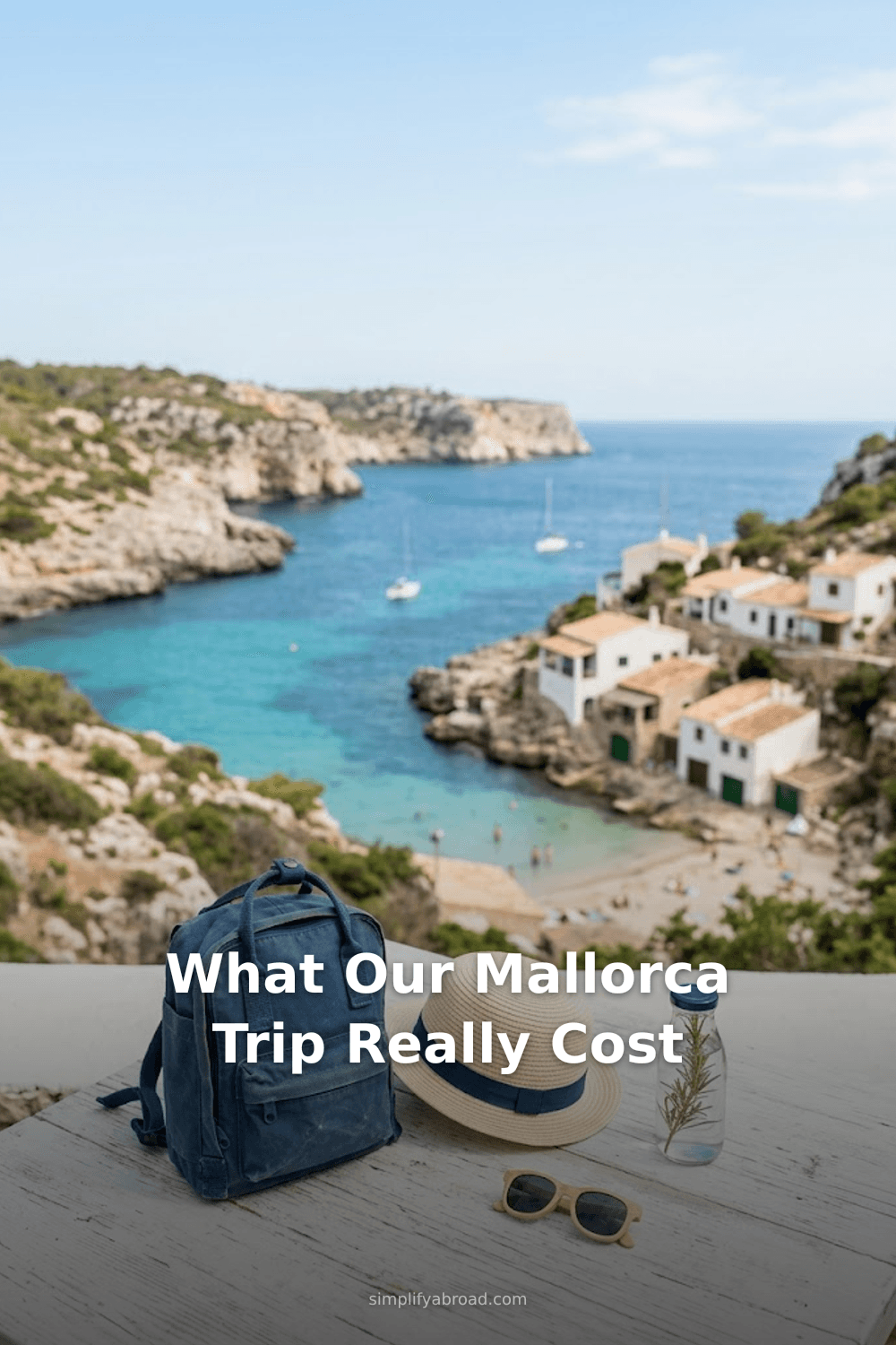 Pinterest infographic: Mallorca family trip cost breakdown for 7 people - tips and insights about Our $700 all-inclusive family trip to Mallorca with kids