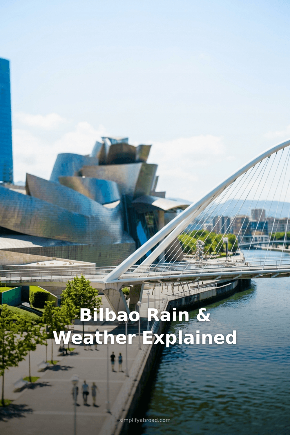 Pinterest infographic: Bilbao weather and rain: what to expect before you move - tips and insights about Testing whether Bilbao is worth visiting or moving to